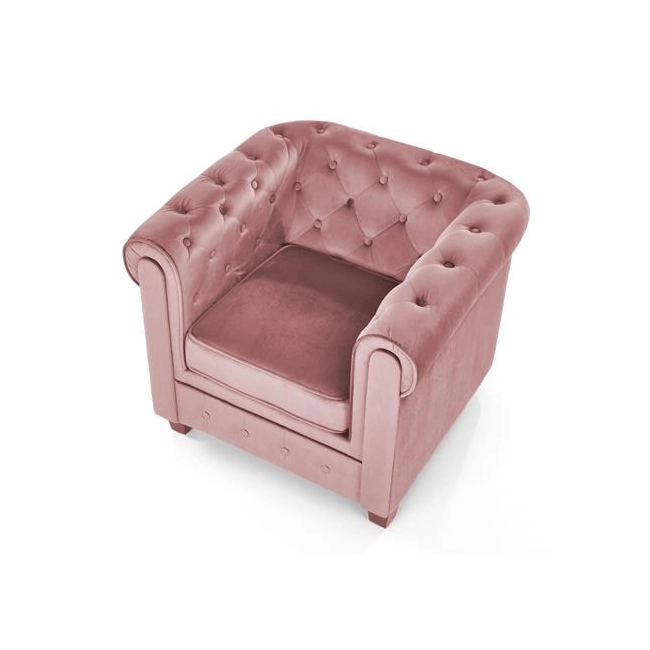 ERIKSEN fotel wypoczynkowy różowy / czarny-113371