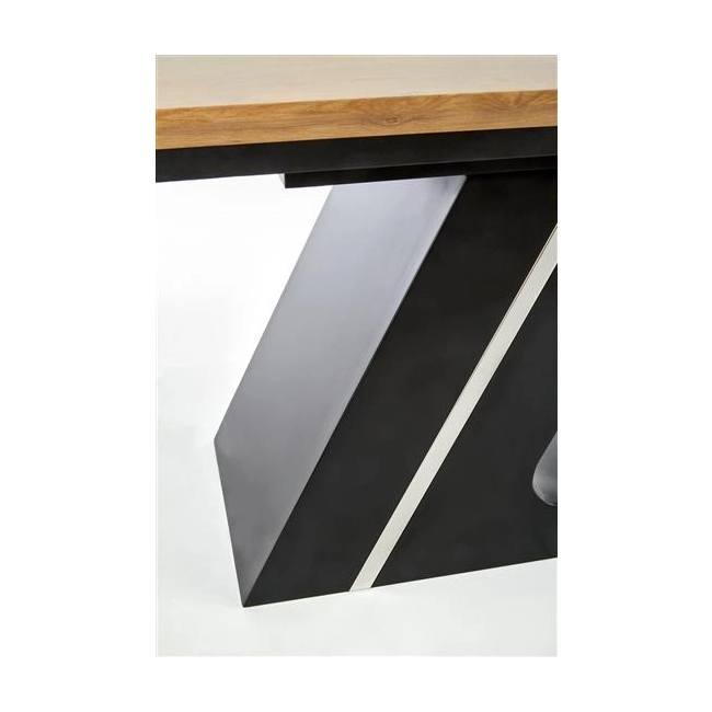 FERGUSON stół rozkładany blat - naturalny, nogi - czarny (2p=1szt)-113587