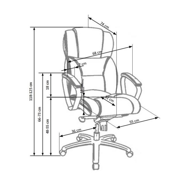 FOSTER fotel gabinetowy czarny - skóra-113749