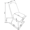 K214 krzesło ciemny kremowy / dąb miodowy (2p=4szt)-114813