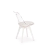 K245 krzesło bezbarwny / biały (1p=2szt)-114856