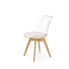 K246 krzesło bezbarwny / buk (1p=2szt)