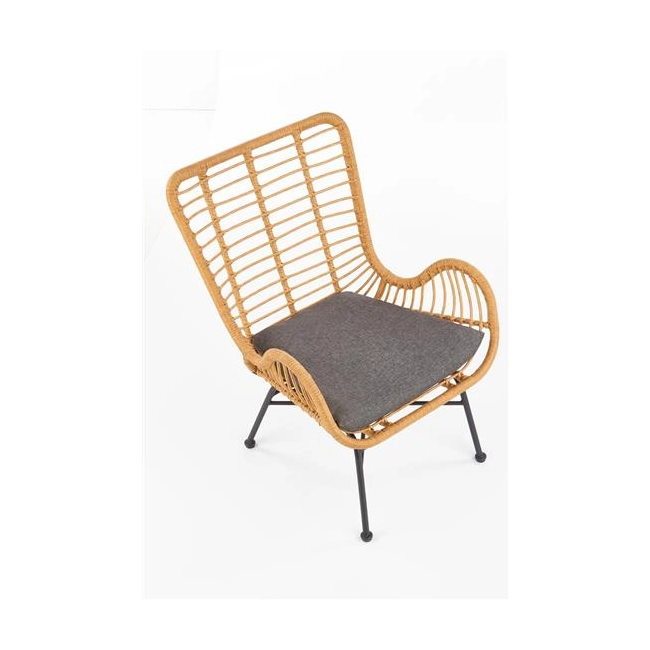 IKARO fotel czarny / naturalny / popielaty (1p=4szt)-114533