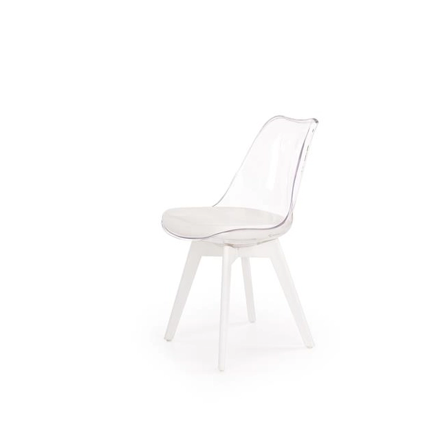 K245 krzesło bezbarwny / biały (1p=2szt)