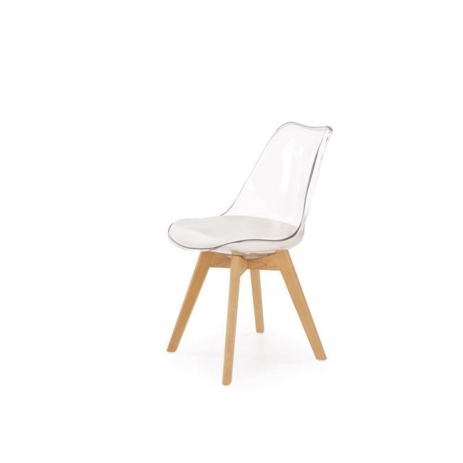 K246 krzesło bezbarwny / buk (1p=2szt)