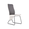 K300 krzesło tył - biały, przód - popiel, stelaż - super grey (2p=4szt)-115159