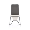 K300 krzesło tył - biały, przód - popiel, stelaż - super grey (2p=4szt)-115160