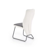 K300 krzesło tył - biały, przód - popiel, stelaż - super grey (2p=4szt)-115163