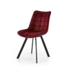 K332 krzesło nogi - czarne, siedzisko - bordowy (1p=2szt)