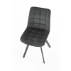 K332 krzesło nogi - czarne, siedzisko - ciemny popiel (1p=2szt)-115248