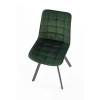 K332 krzesło nogi - czarne, siedzisko - ciemny zielony (1p=2szt)-115257
