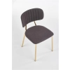 K362 krzesło, tapicerka -  ciemny popiel, nogi - złoty (1p=2szt)-115440