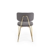 K362 krzesło, tapicerka -  ciemny popiel, nogi - złoty (1p=2szt)-115441