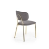 K362 krzesło, tapicerka -  ciemny popiel, nogi - złoty (1p=2szt)-115443