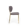 K362 krzesło, tapicerka -  ciemny popiel, nogi - złoty (1p=2szt)-115445