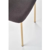 K362 krzesło, tapicerka -  ciemny popiel, nogi - złoty (1p=2szt)-115448