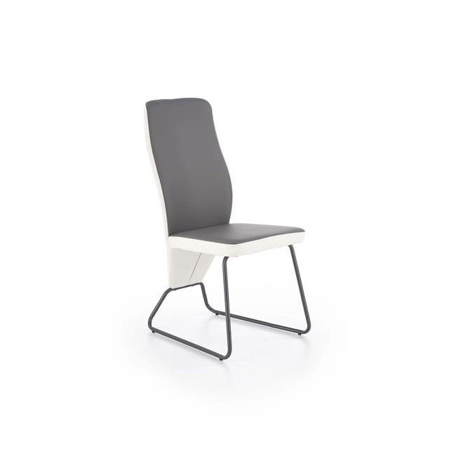 K300 krzesło tył - biały, przód - popiel, stelaż - super grey (2p=4szt)