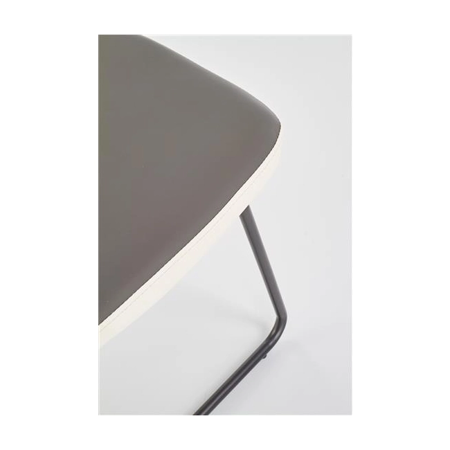 K300 krzesło tył - biały, przód - popiel, stelaż - super grey (2p=4szt)-115158