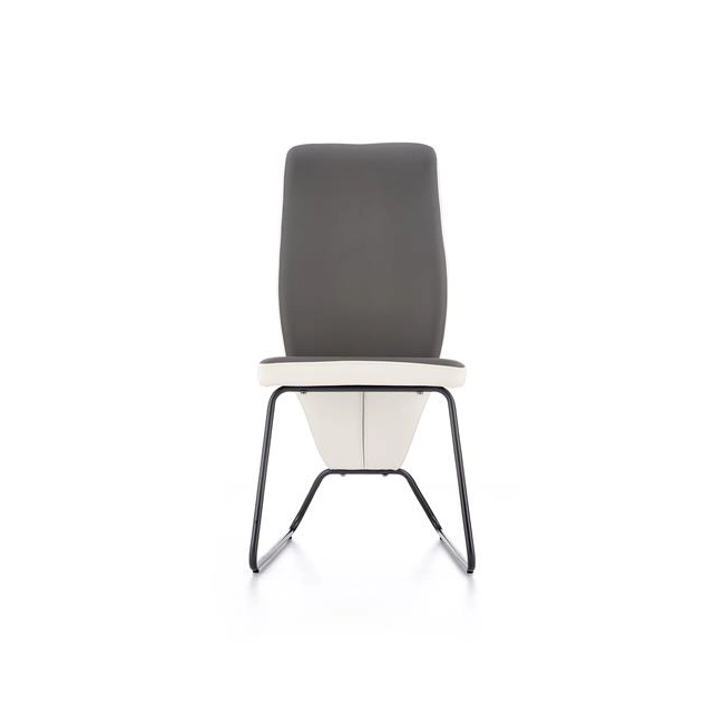 K300 krzesło tył - biały, przód - popiel, stelaż - super grey (2p=4szt)-115160