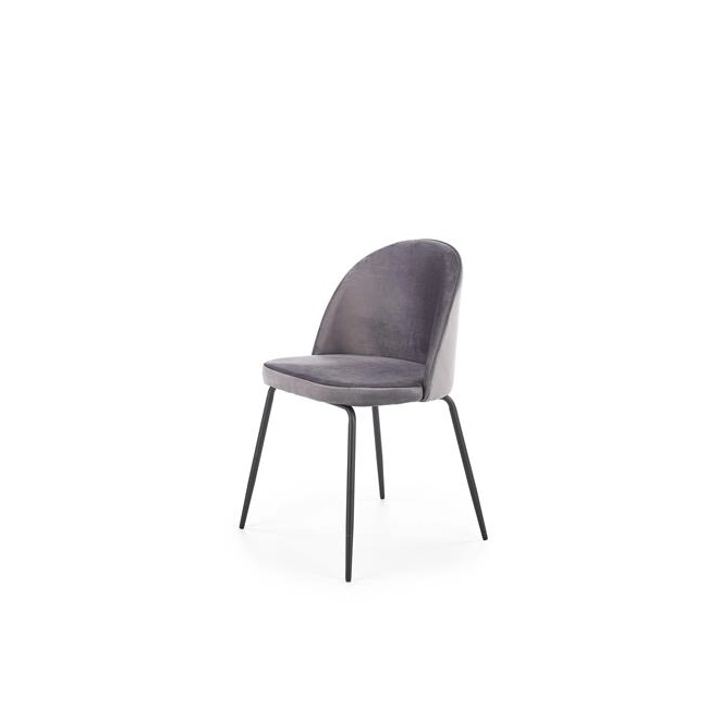 K314 krzesło nogi - czarne, tapicerka - c. popielaty (1p=2szt)