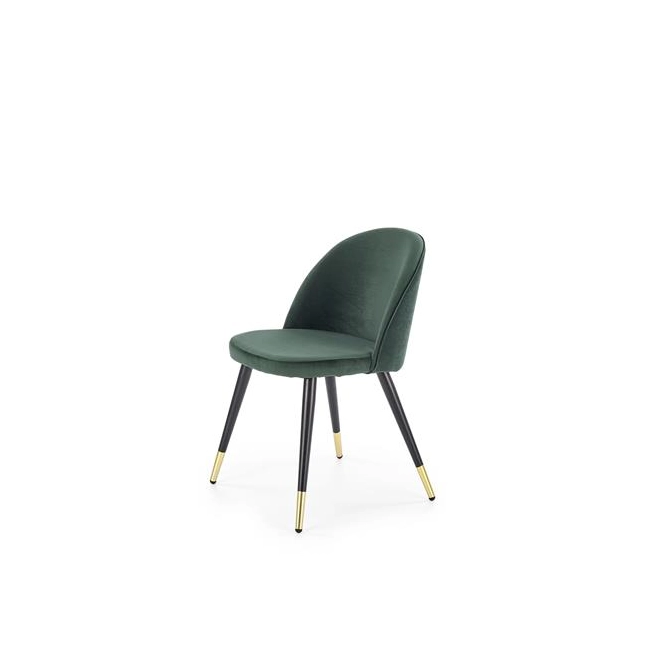 K315 krzesło nogi - czarny / złoty, tapicerka - c. zielony (1p=4szt)