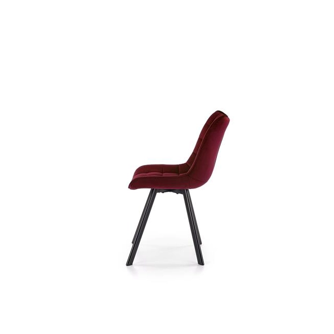 K332 krzesło nogi - czarne, siedzisko - bordowy (1p=2szt)-115233