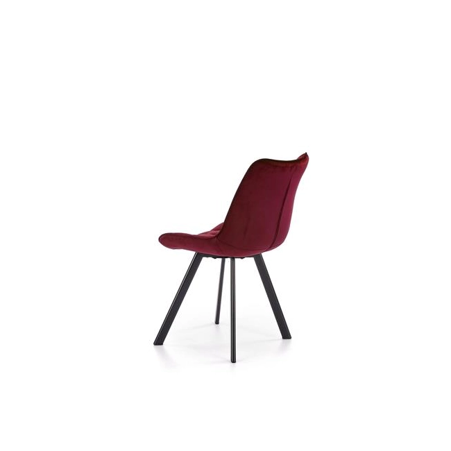 K332 krzesło nogi - czarne, siedzisko - bordowy (1p=2szt)-115234