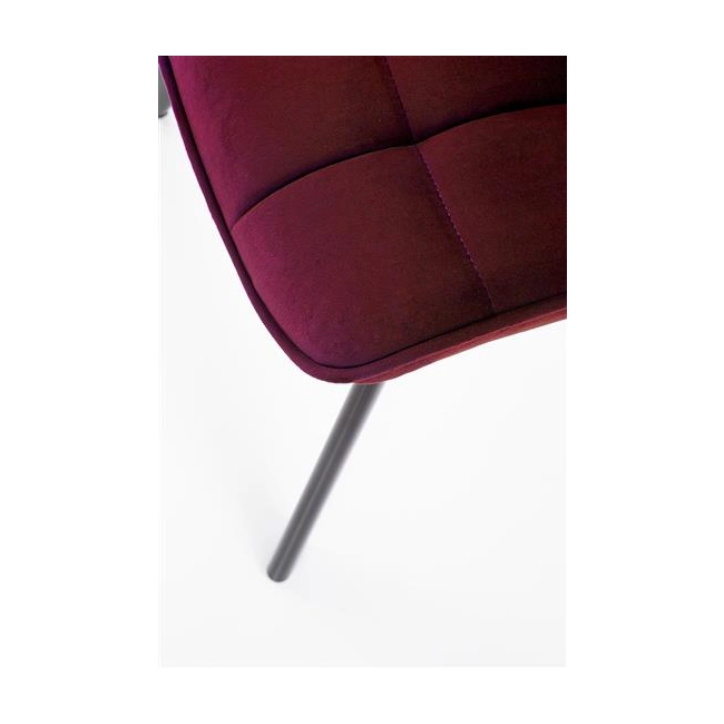 K332 krzesło nogi - czarne, siedzisko - bordowy (1p=2szt)-115235