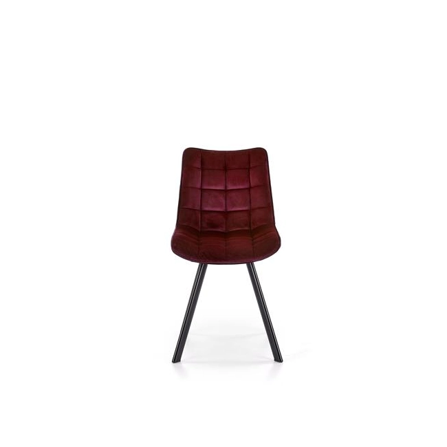 K332 krzesło nogi - czarne, siedzisko - bordowy (1p=2szt)-115238
