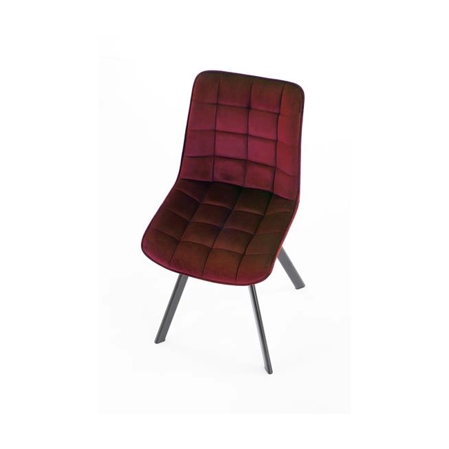 K332 krzesło nogi - czarne, siedzisko - bordowy (1p=2szt)-115239