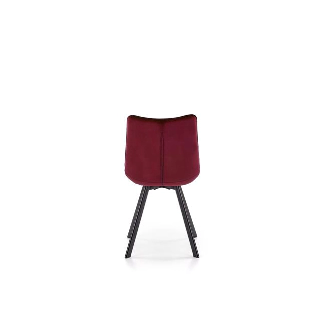 K332 krzesło nogi - czarne, siedzisko - bordowy (1p=2szt)-115240