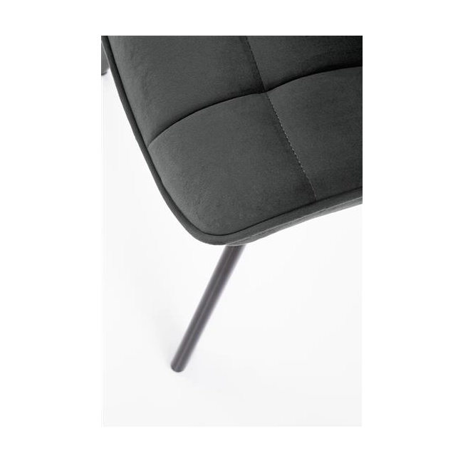 K332 krzesło nogi - czarne, siedzisko - ciemny popiel (1p=2szt)-115244