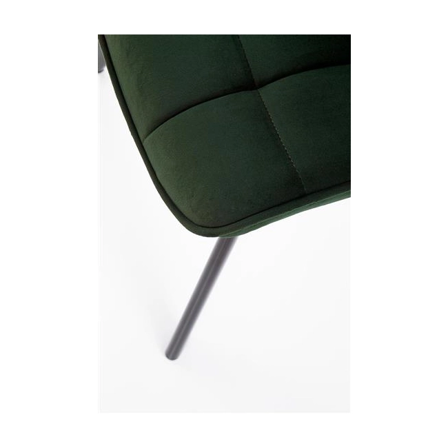K332 krzesło nogi - czarne, siedzisko - ciemny zielony (1p=2szt)-115253