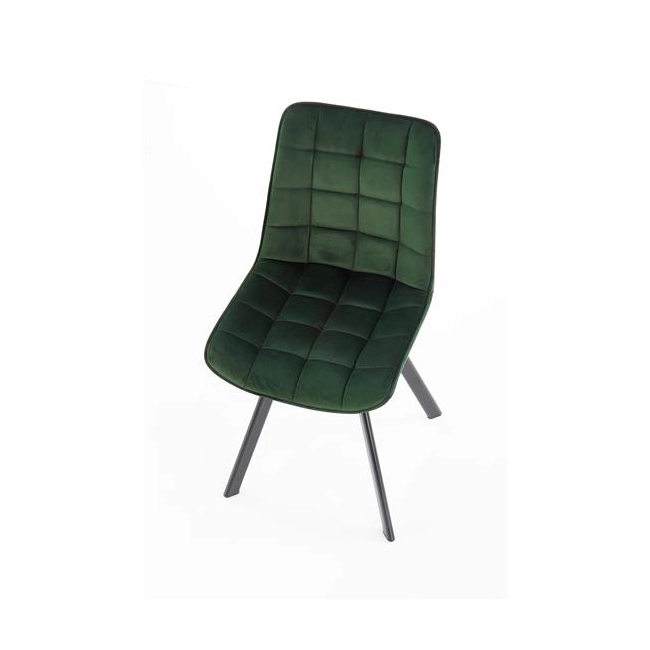 K332 krzesło nogi - czarne, siedzisko - ciemny zielony (1p=2szt)-115257