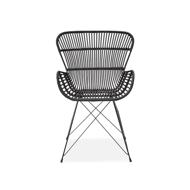 K335 krzesło rattan czarny (2p=1szt)-115306