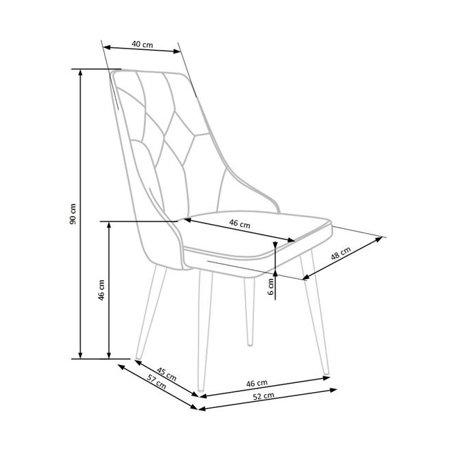K365 krzesło bordowy (1p=2szt)-115488