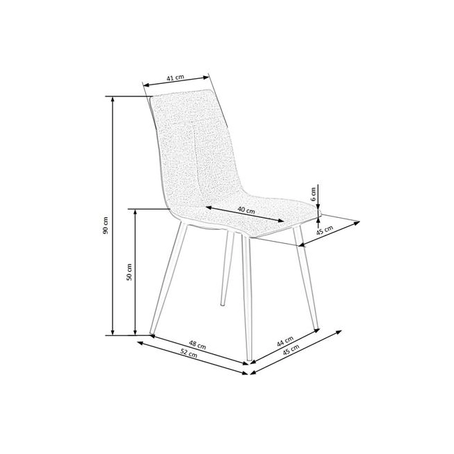 K374 krzesło popielaty (1p=2szt)-115634