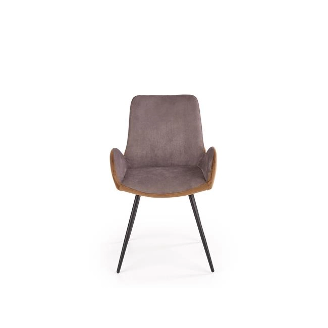 K392 krzesło popielaty / brązowy (2p=4szt)-115975