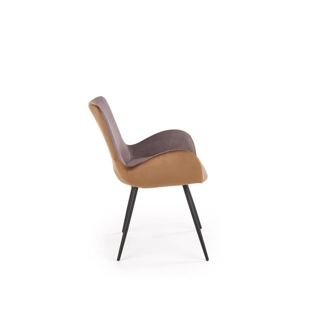 K392 krzesło popielaty / brązowy (2p=4szt)-115978
