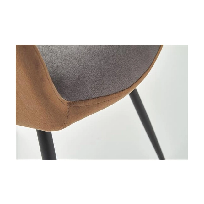 K392 krzesło popielaty / brązowy (2p=4szt)-115985