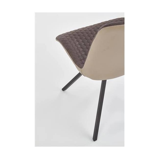 K394 krzesło brązowy / beżowy (2p=4szt)-116004