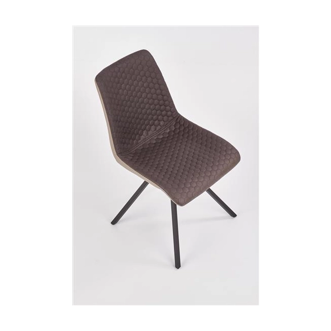 K394 krzesło brązowy / beżowy (2p=4szt)-116009