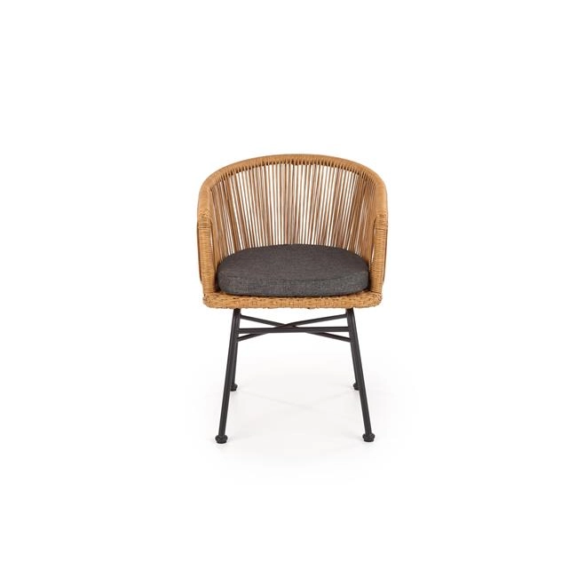 K400 krzesło czarny / naturalny / popielaty (1p=2szt)-116090