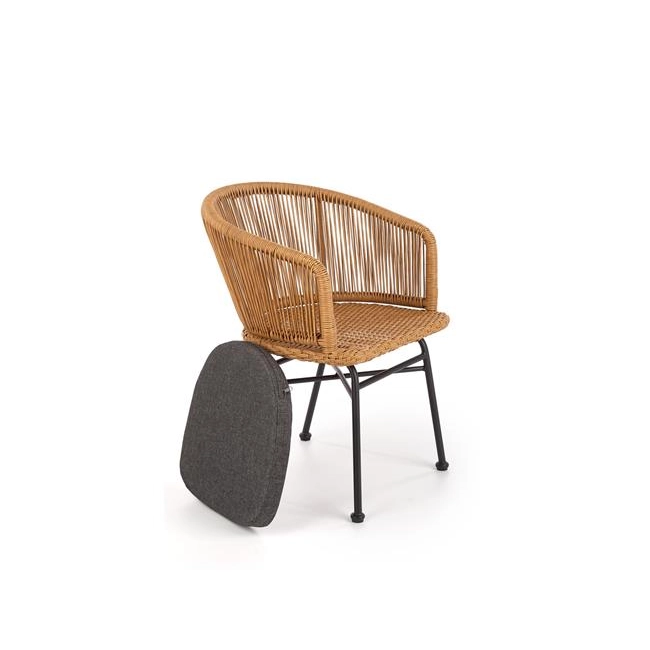 K400 krzesło czarny / naturalny / popielaty (1p=2szt)-116093