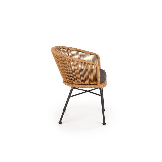 K400 krzesło czarny / naturalny / popielaty (1p=2szt)-116094