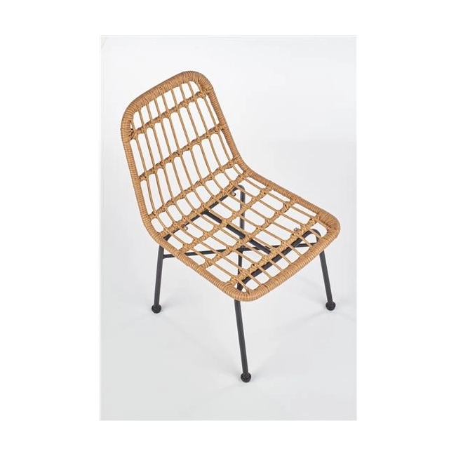 K401 krzesło naturalny / czarny (1p=4szt)-116124