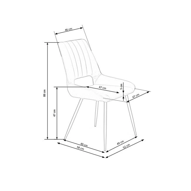 K404 krzesło ciemny zielony (1p=2szt)-116169