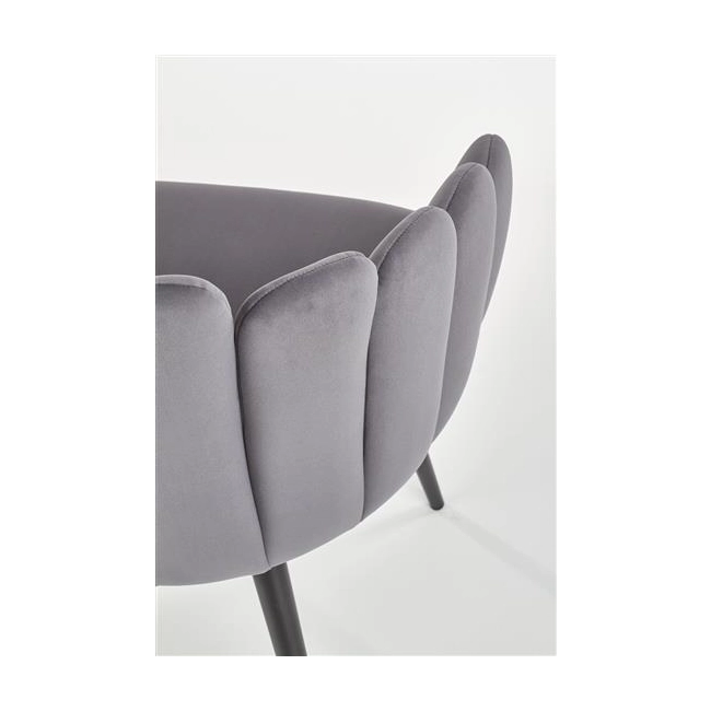 K410 krzesło popielaty velvet (1p=1szt)-116273