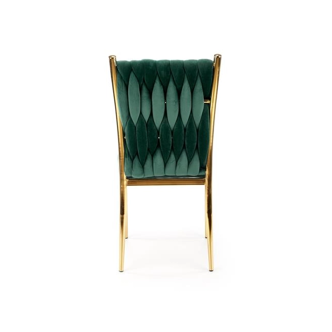 K436 krzesło ciemny zielony/złoty (1p=2szt)-116518