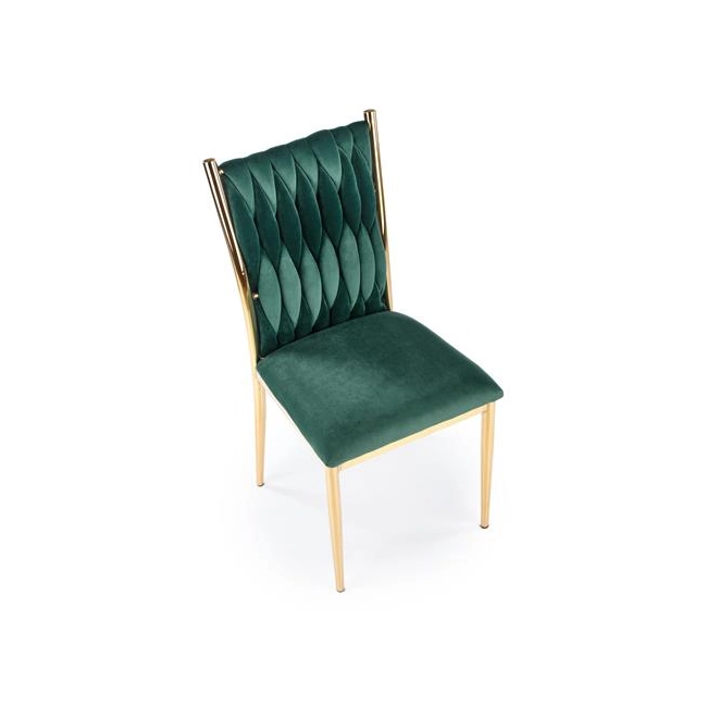 K436 krzesło ciemny zielony/złoty (1p=2szt)-116526
